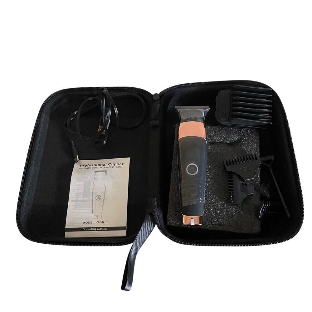 BESTBOMG KM-RS6 Professional Cordless Hair Clipper Trimmer Barber Kit NWOT